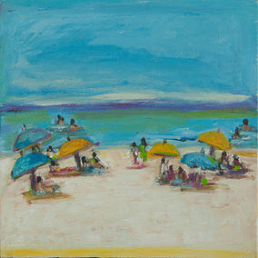 acrylic painting by Kajal Zaveri titled Beachfun