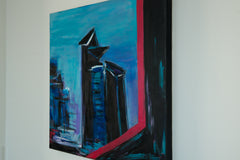 Original art for sale at UGallery.com | Living on the Edge by Kajal Zaveri | $1,200 | acrylic painting | 24' h x 24' w | thumbnail 2