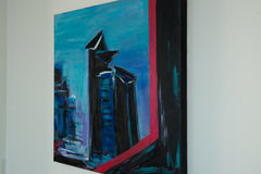 Original art for sale at UGallery.com | Living on the Edge by Kajal Zaveri | $1,200 | acrylic painting | 24' h x 24' w | thumbnail 2