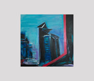 Original art for sale at UGallery.com | Living on the Edge by Kajal Zaveri | $1,200 | acrylic painting | 24' h x 24' w | thumbnail 3