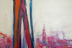 Original art for sale at UGallery.com | NYC=Freedom by Kajal Zaveri | $1,200 | acrylic painting | 24' h x 24' w | thumbnail 4