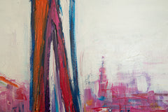 Original art for sale at UGallery.com | NYC=Freedom by Kajal Zaveri | $1,200 | acrylic painting | 24' h x 24' w | thumbnail 4