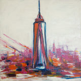 Original art for sale at UGallery.com | NYC=Freedom by Kajal Zaveri | $1,200 | acrylic painting | 24' h x 24' w | thumbnail 1