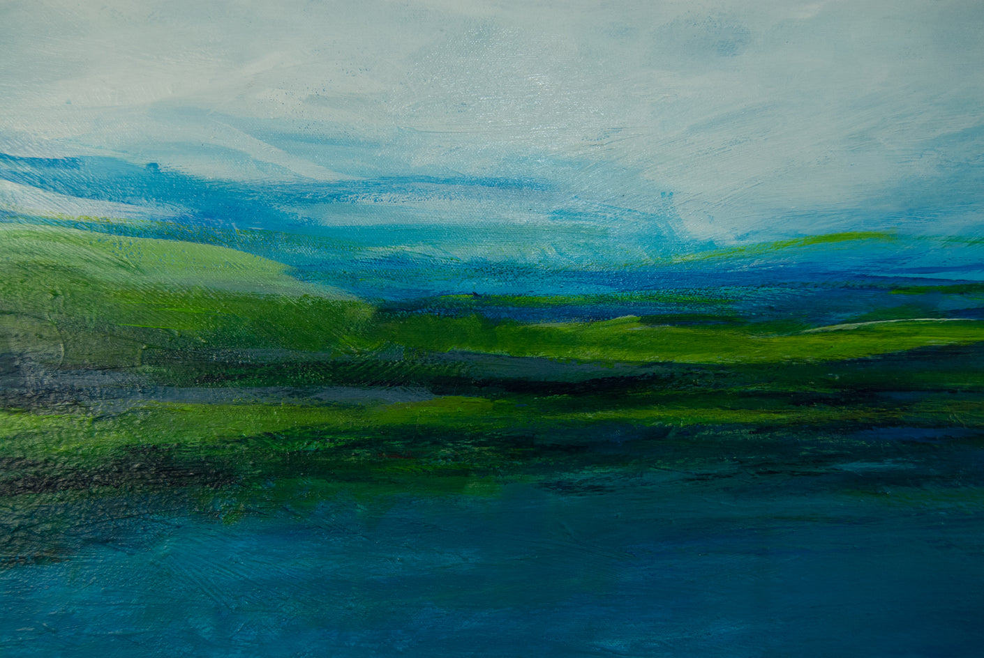 Somewhere Feeling Calm by Kajal Zaveri |  Closeup View of Artwork 