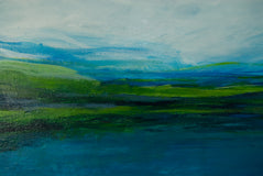 Original art for sale at UGallery.com | Somewhere Feeling Calm by Kajal Zaveri | $2,800 | acrylic painting | 36' h x 36' w | thumbnail 4