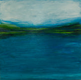 Original art for sale at UGallery.com | Somewhere Feeling Calm by Kajal Zaveri | $2,800 | acrylic painting | 36' h x 36' w | thumbnail 1
