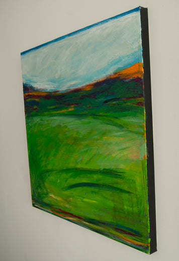 Summer Fields by Kajal Zaveri |  Side View of Artwork 