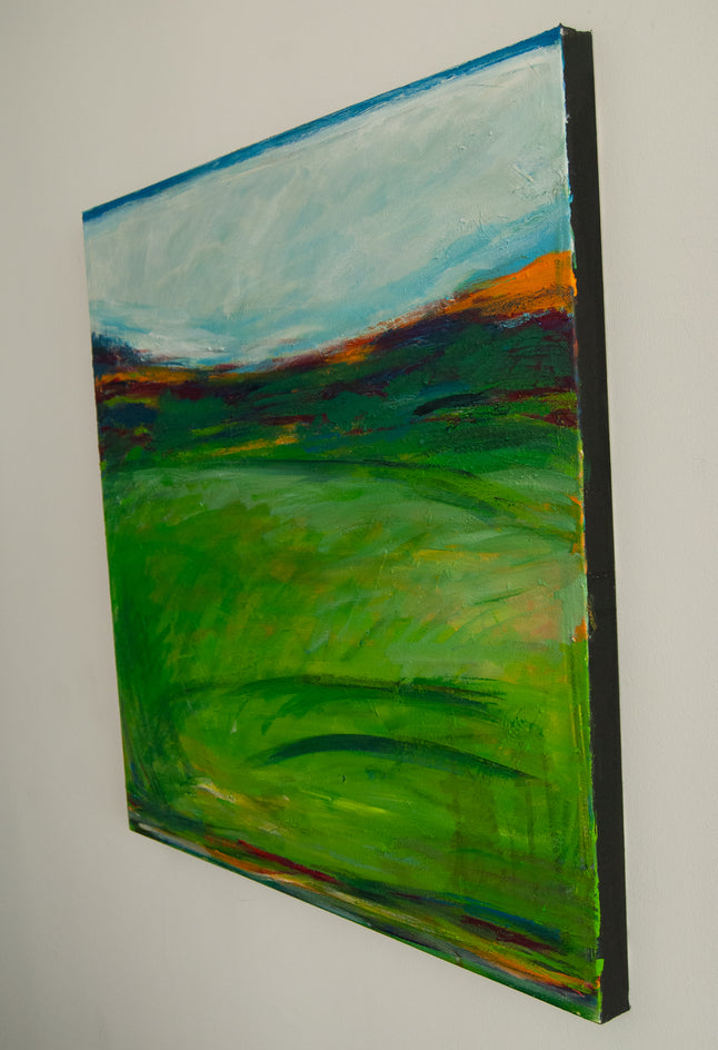 Summer Fields by Kajal Zaveri |  Side View of Artwork 
