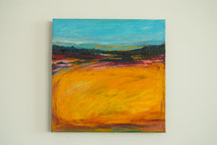 Original art for sale at UGallery.com | Sunlit Meadow by Kajal Zaveri | $850 | acrylic painting | 20' h x 20' w | thumbnail 3