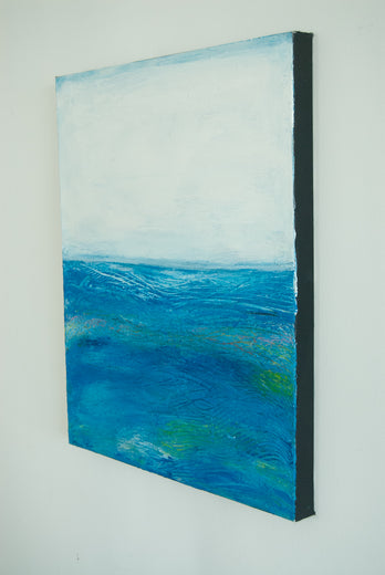 Sky and Sea by Kajal Zaveri |  Side View of Artwork 