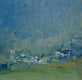 Original art for sale at UGallery.com | Blue Green by Kajal Zaveri | $300 | oil painting | 12' h x 12' w | thumbnail 1