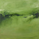 Original art for sale at UGallery.com | Green, Serene by Kajal Zaveri | $1,575 | oil painting | 36' h x 36' w | thumbnail 1
