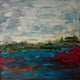Original art for sale at UGallery.com | On the Lakefront by Kajal Zaveri | $300 | oil painting | 12' h x 12' w | thumbnail 1