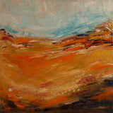 Original art for sale at UGallery.com | Orange Fields by Kajal Zaveri | $2,075 | oil painting | 30' h x 30' w | thumbnail 1