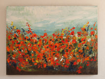 Original art for sale at UGallery.com | Summer Blooms by Kajal Zaveri | $2,500 | oil painting | 30' h x 40' w | thumbnail 3