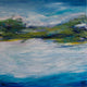 Original art for sale at UGallery.com | Tranquil Day by Kajal Zaveri | $2,075 | oil painting | 30' h x 30' w | thumbnail 1