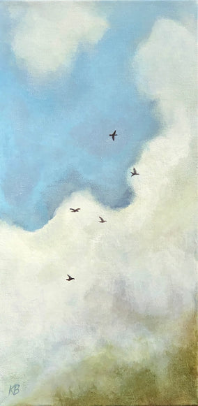 Original art for sale at UGallery.com | Passing By by Karen Barton | $725 | acrylic painting | 16' h x 8' w