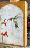 Original art for sale at UGallery.com | Sweet Nectar by Karen Barton | $575 | acrylic painting | 10' h x 8' w | thumbnail 2