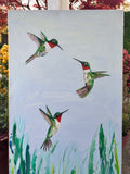 Original art for sale at UGallery.com | Join the Conversation by Karen Barton | $1,325 | mixed media artwork | 30' h x 15' w | thumbnail 4