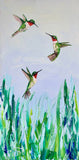 Original art for sale at UGallery.com | Join the Conversation by Karen Barton | $1,325 | mixed media artwork | 30' h x 15' w | thumbnail 1