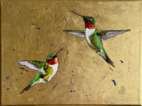 Original art for sale at UGallery.com | Little Gems by Karen Barton | $500 | mixed media artwork | 9' h x 12' w