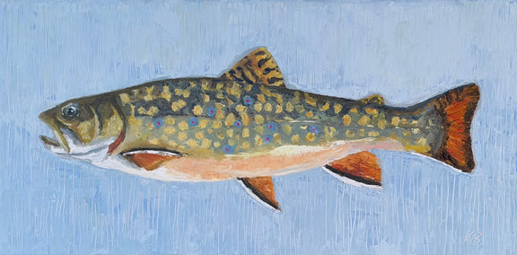 oil painting by Karen Barton titled A Good Trout