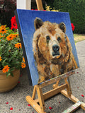 Original art for sale at UGallery.com | Big Bear by Karen Barton | $1,100 | oil painting | 16' h x 16' w | thumbnail 2
