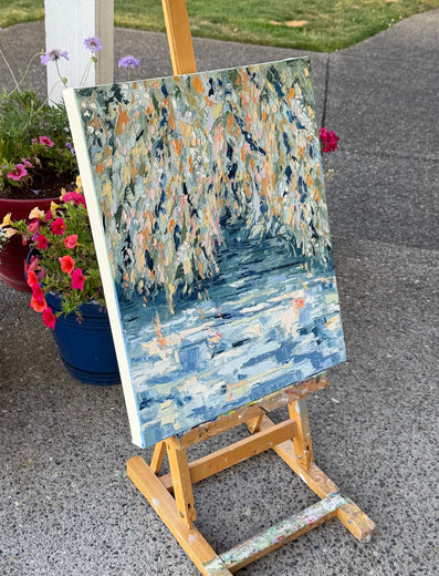 Gentle Reflection by Karen Barton |  Side View of Artwork 