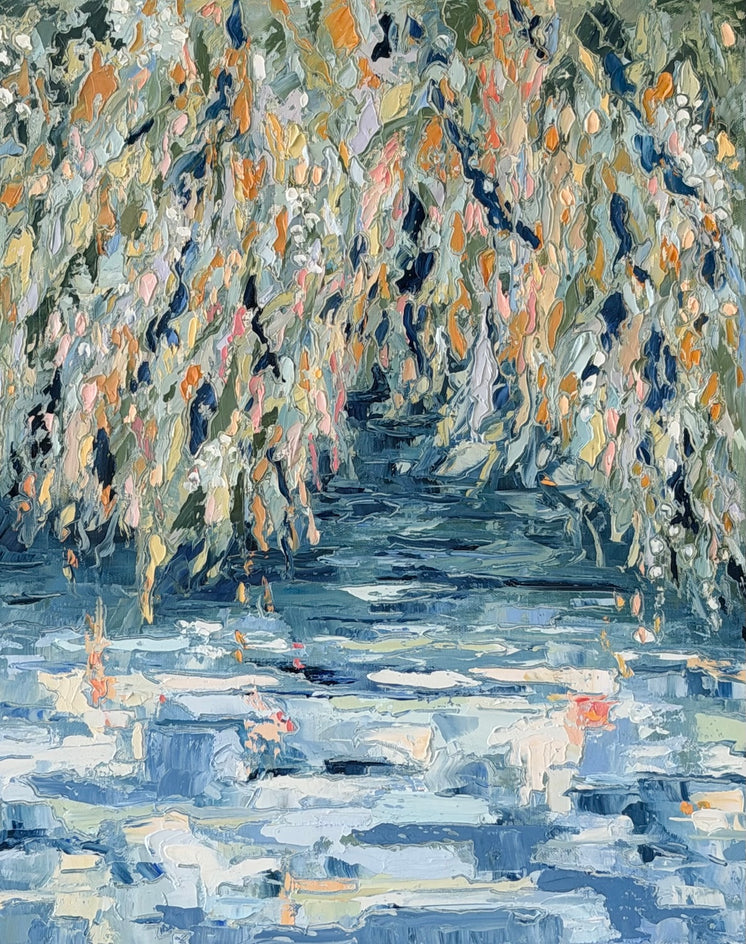Gentle Reflection by Karen Barton |  Closeup View of Artwork 