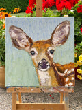 Original art for sale at UGallery.com | Gentle Curiosity by Karen Barton | $775 | oil painting | 12' h x 12' w | thumbnail 3