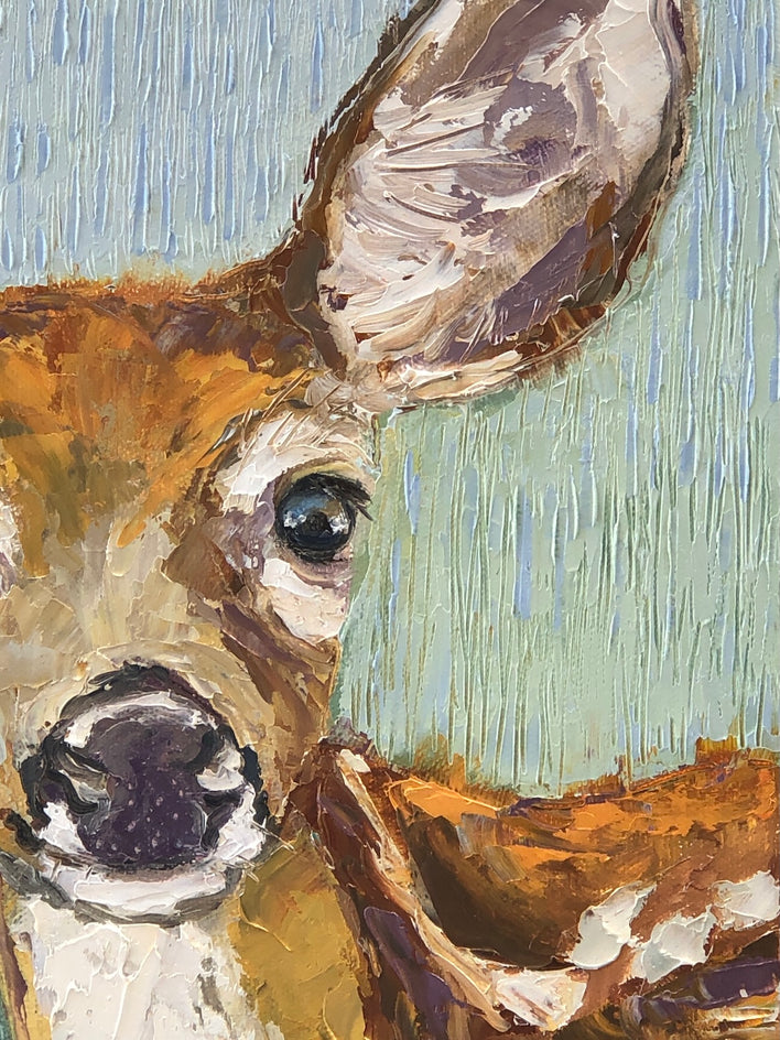 Gentle Curiosity by Karen Barton |  Closeup View of Artwork 