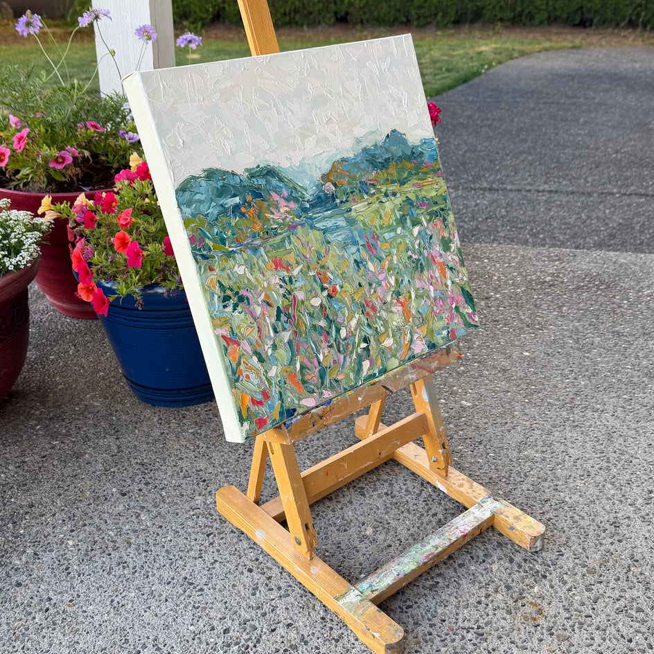 Glorious Day by Karen Barton |  Side View of Artwork 