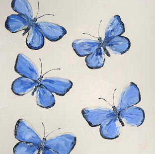 Little Blues by Karen Barton |   Closeup View of Artwork 