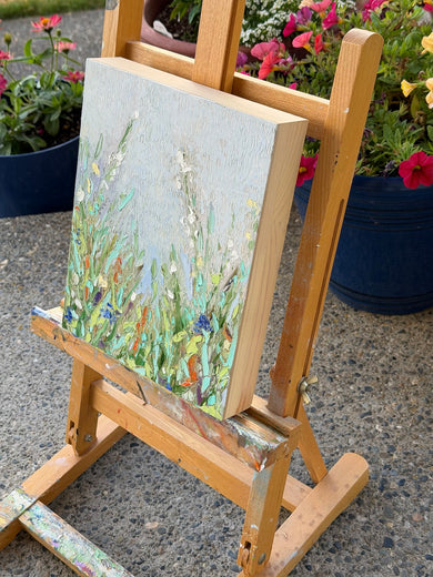 Blue Sky Ahead by Karen Barton |  Side View of Artwork 