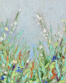oil painting by Karen Barton titled Blue Sky Ahead