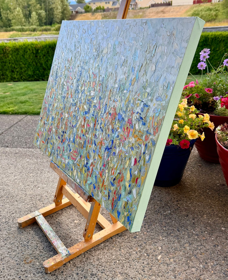 Morning Mist by Karen Barton |  Side View of Artwork 