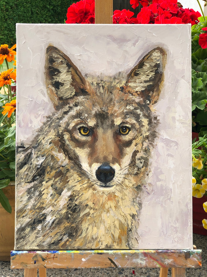 Riley Coyote by Karen Barton |  Context View of Artwork 