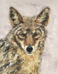 oil painting by Karen Barton titled Riley Coyote