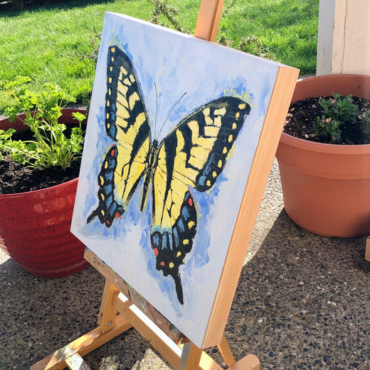 Swallowtail by Karen Barton |  Side View of Artwork 