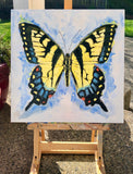 Original art for sale at UGallery.com | Swallowtail by Karen Barton | $1,100 | oil painting | 16' h x 16' w | thumbnail 3