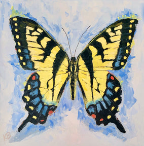 Original art for sale at UGallery.com | Swallowtail by Karen Barton | $1,100 | oil painting | 16' h x 16' w
