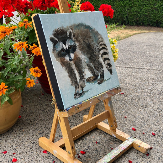 Thinking About Dinner Plans by Karen Barton |  Side View of Artwork 