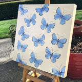 Original art for sale at UGallery.com | Whispers of Blue by Karen Barton | $1,000 | oil painting | 16' h x 16' w | thumbnail 2