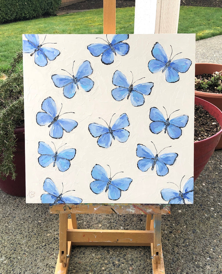 Whispers of Blue by Karen Barton |  Context View of Artwork 