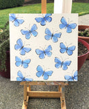 Original art for sale at UGallery.com | Whispers of Blue by Karen Barton | $1,000 | oil painting | 16' h x 16' w | thumbnail 3