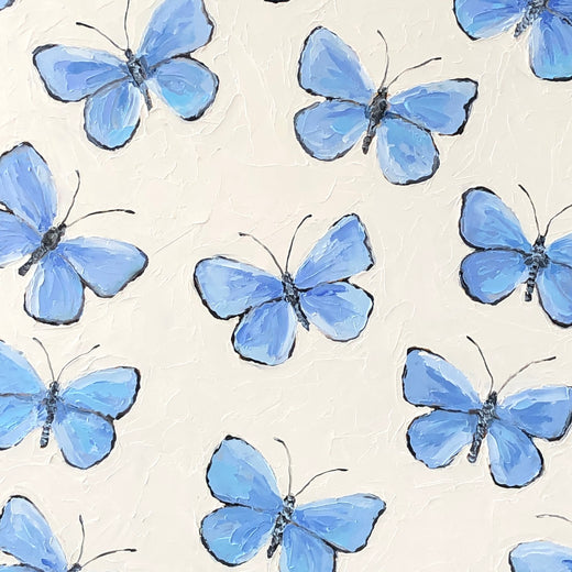 Whispers of Blue by Karen Barton |   Closeup View of Artwork 