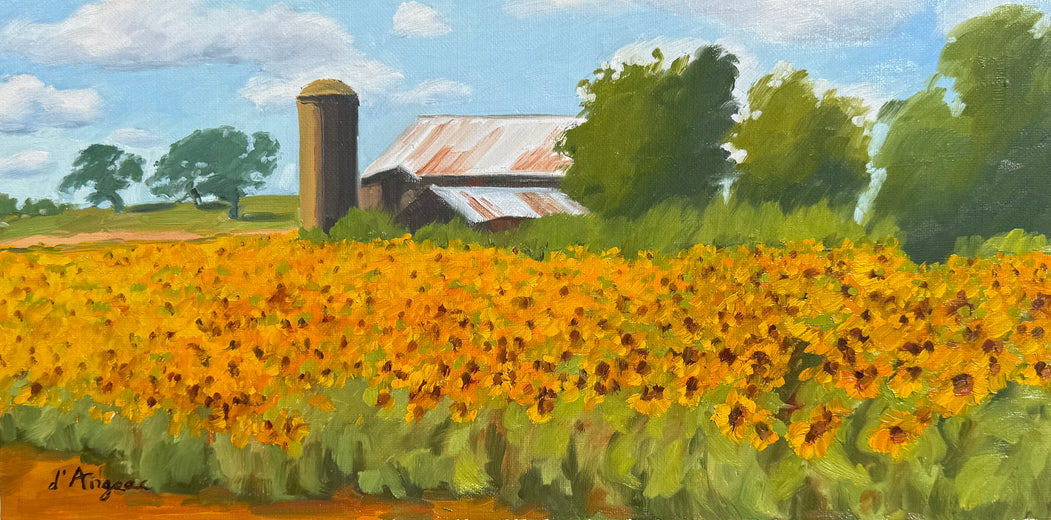 Field of Sunflowers by Karen d’Angeac Mihm |  Artwork Main Image 