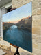 Original art for sale at UGallery.com | On the Seine at Sunset by Karen d’Angeac Mihm | $875 | oil painting | 22' h x 28' w | thumbnail 2