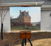 Original art for sale at UGallery.com | Pavillon de Flore at Sunset by Karen d’Angeac Mihm | $950 | oil painting | 16' h x 20' w | thumbnail 3