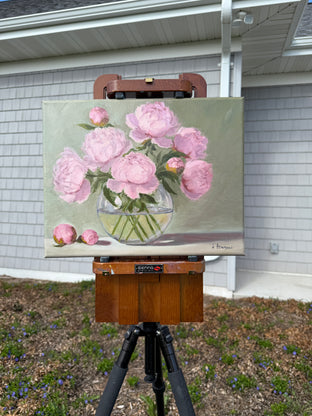 Pink Peonies by Karen d’Angeac Mihm |  Context View of Artwork 